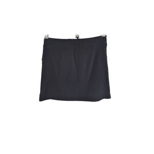 Athleta Women's 6 Flat Front Athletic Skirt Skort Black With Zip Pockets Golf